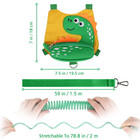 Toddler Harness Leash With Anti Lost Wrist Link  Cute Dinosaur Kids Harnesses Wi