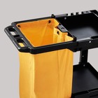 Cleaning Cart 3-shelf Commercial Janitorial Cart  25 Gallon Pvc Bag yellow black