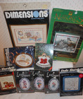 Lot 9 Vintage Cross Stitch Kits Country  Lace Ornament  Animal Nature  Etc 