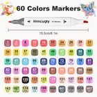 Alcohol Markers Set 60 Colors  Dual Tips Coloring Art Markers Set With Case     