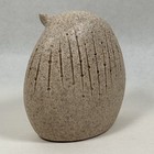 Set Of 3 Nesting Owl Figurines Speckled Stone Gold Eyes Home Decor Gift