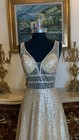 Glitter Special Occasion Formal Rhinestone Beaded Embroidery Long Evening Dress