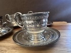 12  Antique Wedgwood Sterling Silver Demitasse Cup Liners   Saucers 367 Grams