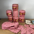 Lot Of 7 Mercerized Cotton Crochet Thread D-54 Size 10 Pink Color 600 Yd Vtg