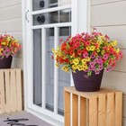 Artificial Flowers For Outdoors 12 Bundles Realistic Faux Plants Uv Resistant   