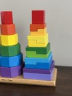 25 Count Melissa   Doug Geometric Stacker - Wooden Educational Toy