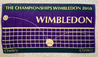 New 2010 Wimbledon Tennis Championship Towel   Carry Case Christy Purple 48x26 
