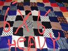 Large Vintage Patchwork Quilt Farmhouse Large Multicolor Handmade Crazy