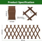 Expandable Wood Trellis For Vines  13 4x60 Outdoor Garden Lattice  Brown