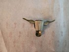 Vintage Longhorn Bull Head Bolo Tie Slide  Silver Tone Metal Rodeo Western