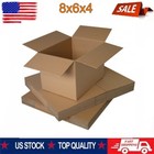 100 Corrugated Carton Boxes 8x6x4     Used For Shipping And Packaging - Free Ship