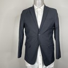 Calvin Klein Blazer Jacket Boys Teens Kids 16 Regular Gray Polyester Two Buttons
