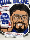 Pabst Blue Ribbon Beer  Rosey Grier  Large  Very Good  Condition  Not A Repro 
