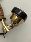 Vintage Rotary Wall Telephone Model 0102 Wood Grain Brass Bells Taiwan Untested