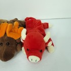 Lot Of 4 Ty Beanie Baby Daisy Cow Snort Chocolate Derby Plush Stuffed Animal