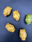5 Owls 1970s Vintage Macrame Beads Ceramic  4 Orange And 1 Green 