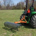 Titan Attachments 3 Point 6 Ft Landscape Rake For Compact Tractors  Fits Cat 1