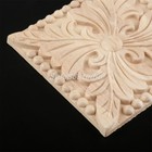 4x Unpainted Woodcarved Square Corner Onlay Appliques Cabinet Door Window Decal