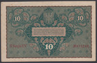 Poland  10 Marek  1919  Xf  P  25  Banknote  Circulated