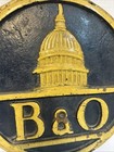 Vintage Original Heavy B o Baltimore   Ohio Railroad Cast Iron Locomotive Plate