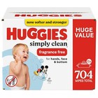 Huggies Simply Clean Unscented Baby Wipes  11 Flip-top Packs  704 Wipes Total 