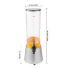 3l Plastic Cylindrical Cold Beverage Dispenser Free Standing Beverage Container