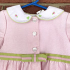 Vintage Dress Toddler Girl Size 2t Little Bitty 2 Piece Pink White Green Wedding