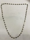 Black Tulsi Tulasi Mala With 925 Sterling Silver Beads 23 Inch Free Ship