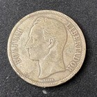 1935 Venezuela 5 Bolivares 0 9000 Silver Asw 0 7234 Oz Coin Free Shipping