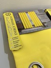 New 2pk Yellow Blackout Curtain Panels Grommet 54x84 Noise Reducing Drapes Decor