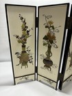 Fine 14  Tall Antique Chinese Screen With Inset Hardstone Flowers Circa 1930 s