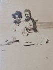 Rare Old Vintage Photo Women On Beach Wild Hair Sexy Affectionate