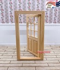 1 12 Dollhouse Miniature 9 Lite 2 Panel Diy Interior Wooden Door Can Be Painted