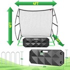 2-in-1 Soccer Goal Soccer Rebounder Net Trainer With Dual-sided Rebound Board