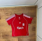 Liverpool 2006 2008 Home Football Shirt Soccer Jersey Adidas  8 Gerrard Size M