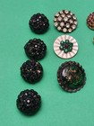 Vintage Metal   Rhinestone Button Lot Of 15 Pieces