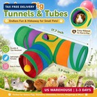 Rypet Guinea Pig Tunnel 3 Way Collapsible Small Pet Tunnels And Tubes With Inter