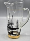 Black Gold Oil Field Wells Lotus Culver Highball Carafe