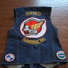 Vintage 1990s Gwrra Motorcycle Vest Albuquerque Club Never Worn W Pins Patches