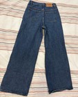 Cider Womens Xs High Rise Wide Leg Jeans Blue Denim Front Seam 27    Waist 26   