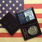 Resident Evil Stars Metal Badge Holder Leather Wallet Cosplay Prop Men Gifts
