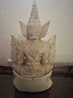 Hand Carved Asian Figure Statue Resin Buddha Thai Style Decor