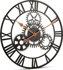 Bernhard Products Extra Large Wall Clock 20 Inch Wrought Iron - Gears 
