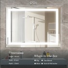48   X 36   Dimmable Led Bathroom Mirror Light W  Infinite Color Temp Anti-fog