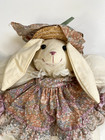 T l  Toys Vintage Handmade Bunny Cloth Plush Rabbit Stuffed Animal Doll  17   