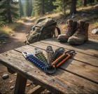 Tactical 550 Paracord Keychain With Hk Clip Edc Keyfob Rugged Key Lanyard By Jqt