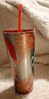 Starbucks 2019 Holiday Silver Holly Stainless Steel Cold Tumbler 24oz Free Ship