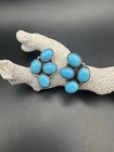 Sterling Silver And Turquoise Cluster Post Earrings Southwestern