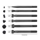 6pcs Leather Stamping Printing Tool Saddle Wallet Making Stamp Carving Punch Set