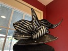 Donna Vinci Boutique Black Silver Rhinestone Church Hat H517 Derby Wedding Nwt